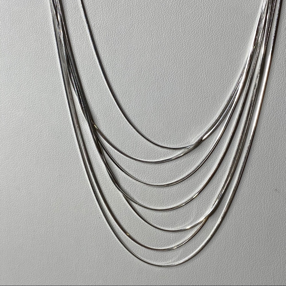 7 Strand Italian Sterling Silver Necklace